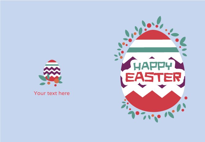 Happy Easter big greeting egg