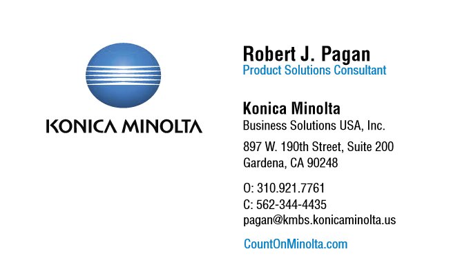 KM Business Card Sample 1