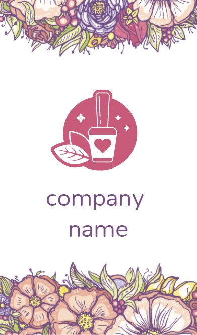 Red flower nail polish Back thumbnail image