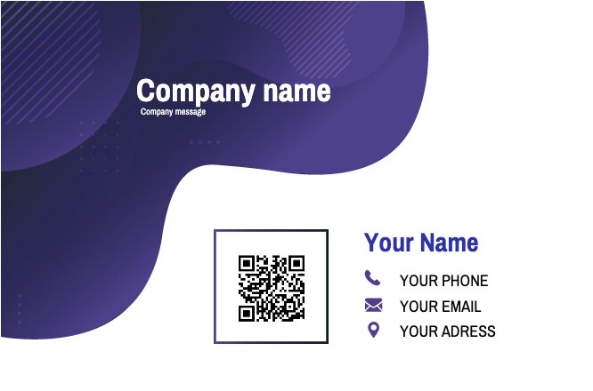 Modern Blue shapes Business card