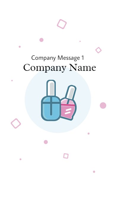 Nail bottles beauty business card Back thumbnail image