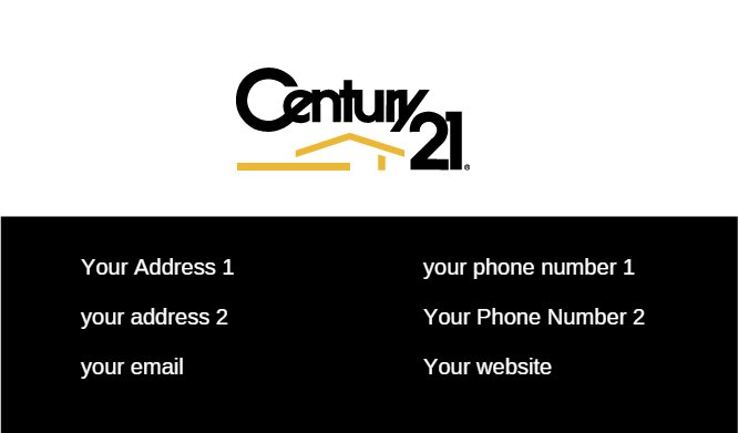 Century 21 Lady-consultant on black