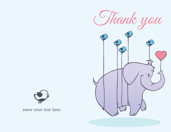 You make me fly blue thank you Valentine Greeting Card