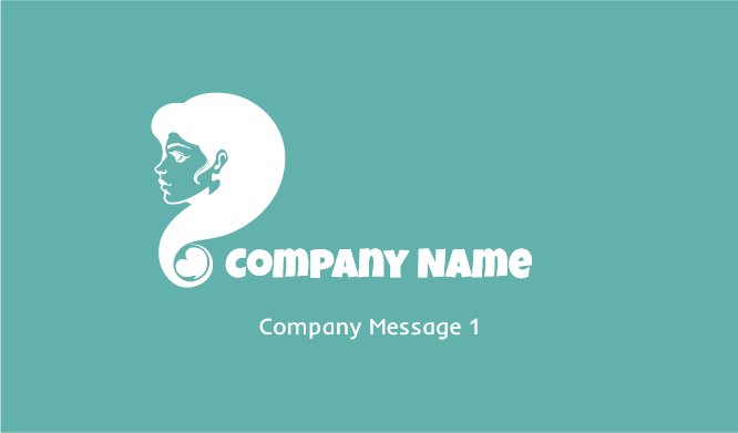 Turquoise hairdo with heart Back thumbnail image