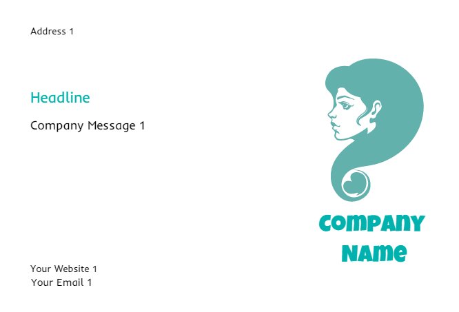 Turquoise hairdo with heart Back thumbnail image