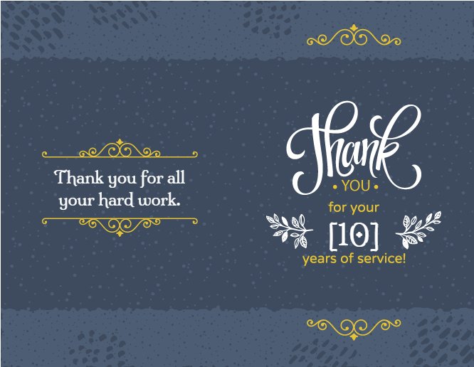 Thank you for your work blue small