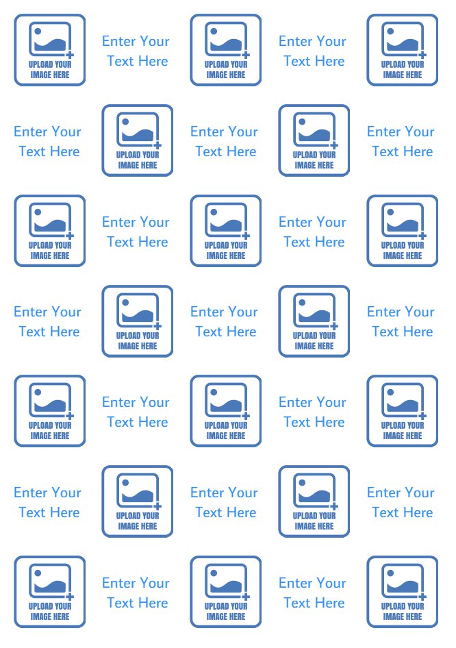 Step and Repeat Text Plus Image Pattern