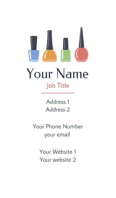 White colorful nail polish