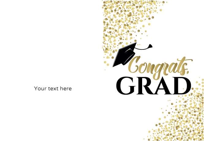 Grad gold confetti