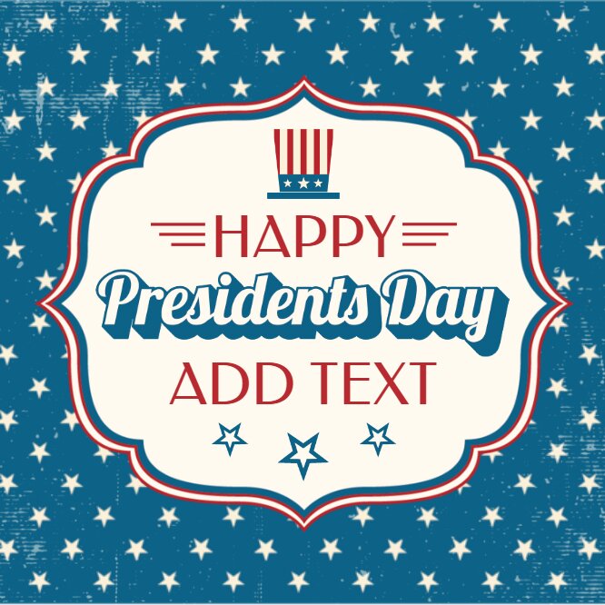 Presidents Day circle sticker 3.5