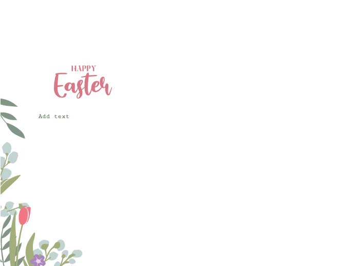 Easter flower greetings Back thumbnail image