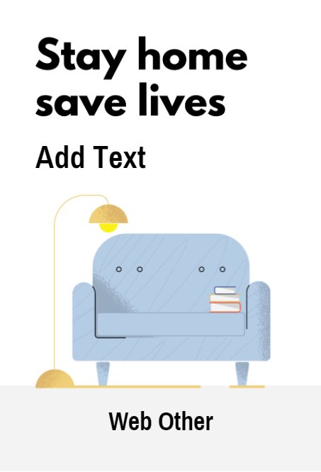 Stay Home Save Lives Postcard 4x6