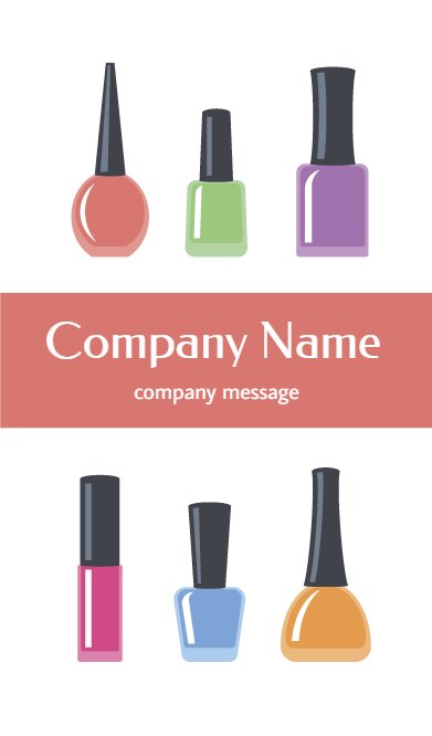 White colorful nail polish Back thumbnail image