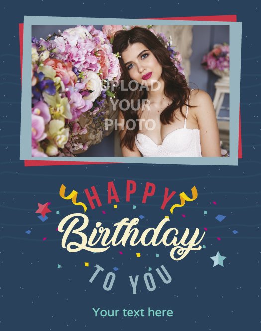 Dark-blue color super birthday