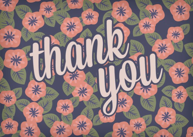 Vintage Floral Thank You