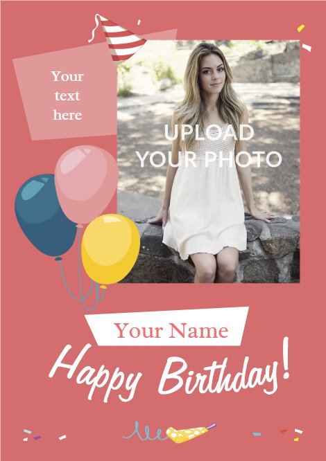 Happy Birthday cap and balloons