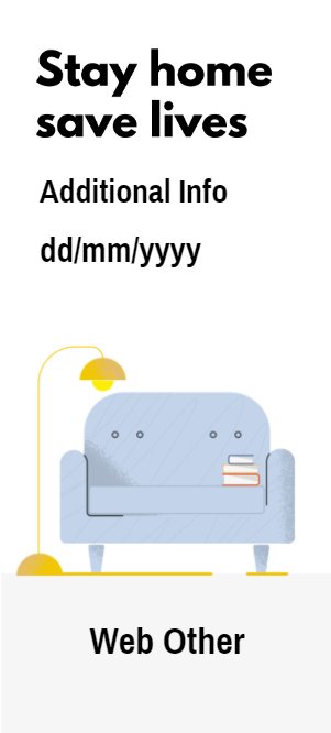 Stay Home Save Lives Rack Card 4x9