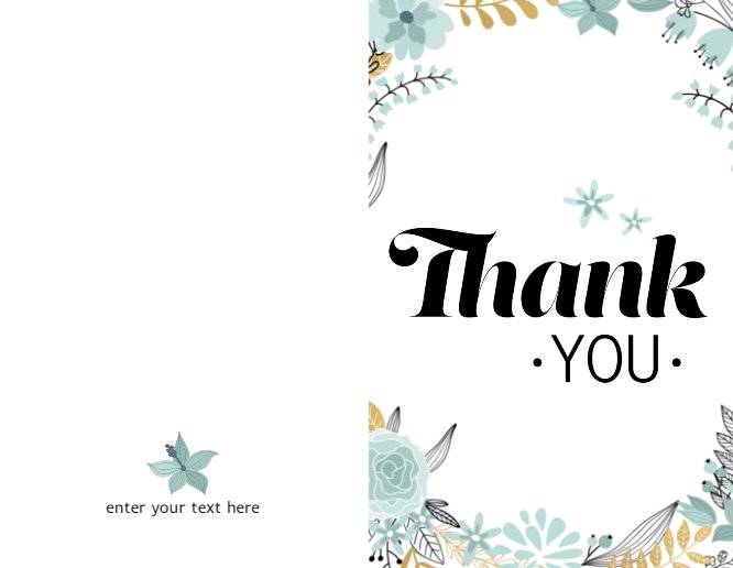 Blue Happy Valentine Day Thank you Greeting card