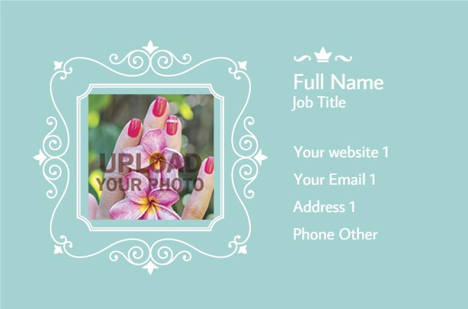 Blue nails company card
