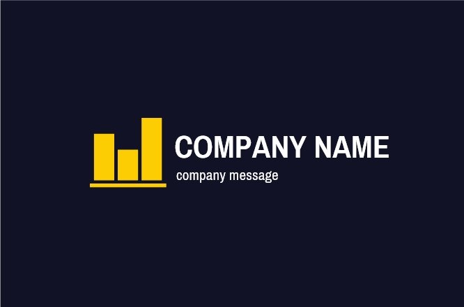 Yellow Diagram Business card Image miniature de retour