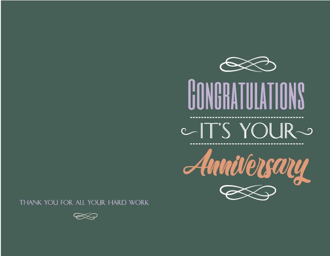 It's your green anniversary card