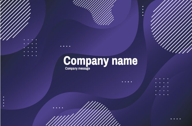 Modern Blue shapes Business card Back thumbnail image