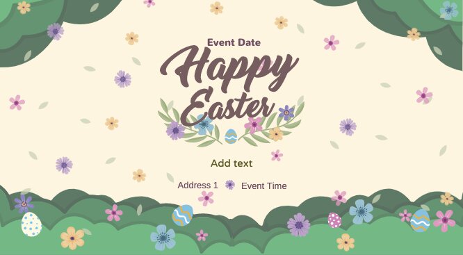 Easter meadow flowers flyer