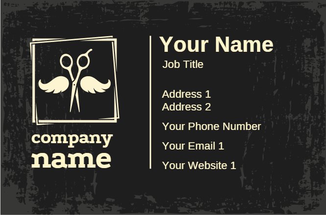 Black barber mustache