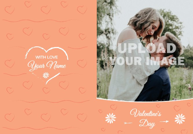 Yellow loving couple St.Valentine Day Greeting Card