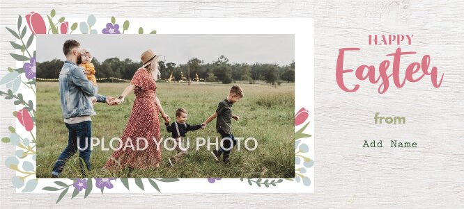 Easter RackCard flower greetings