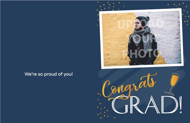 Grad glass with champagne