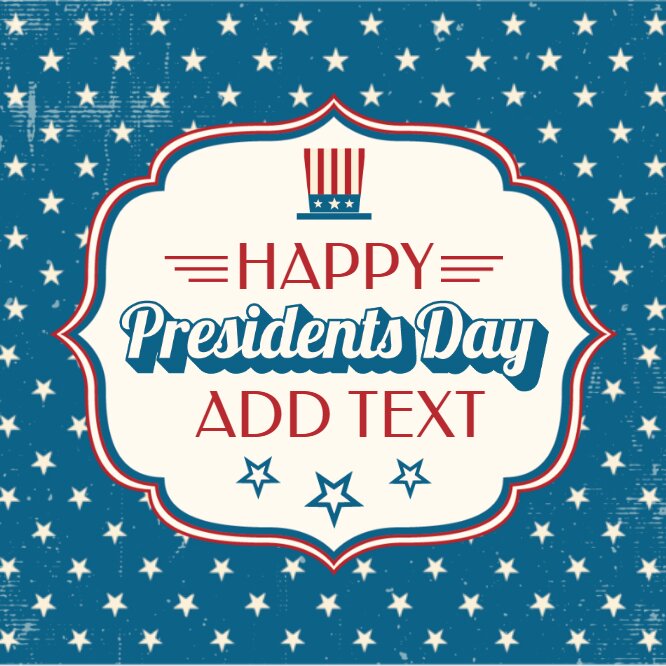 Presidents Day circle sticker 2"