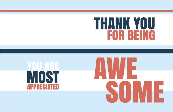 You are awesome blue stripes
