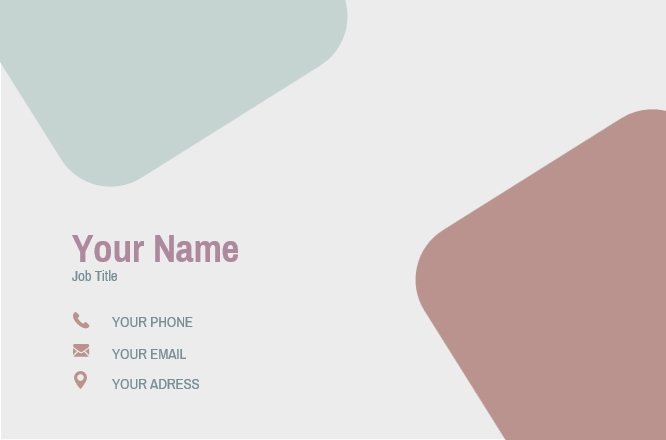 Pastel blocks business card
