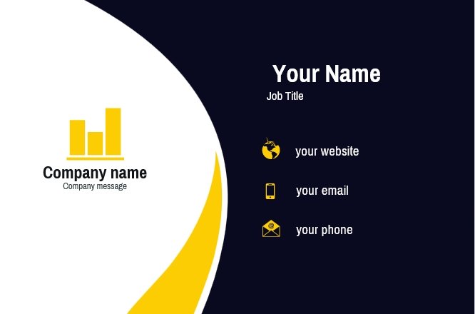 Yellow Diagram Business card