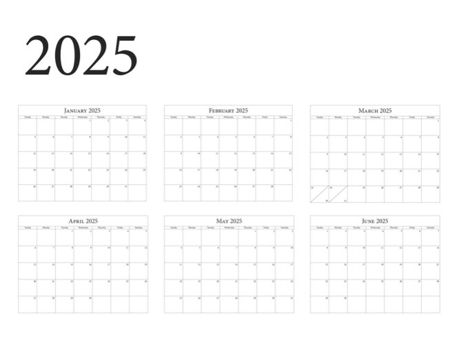 2025 calendar