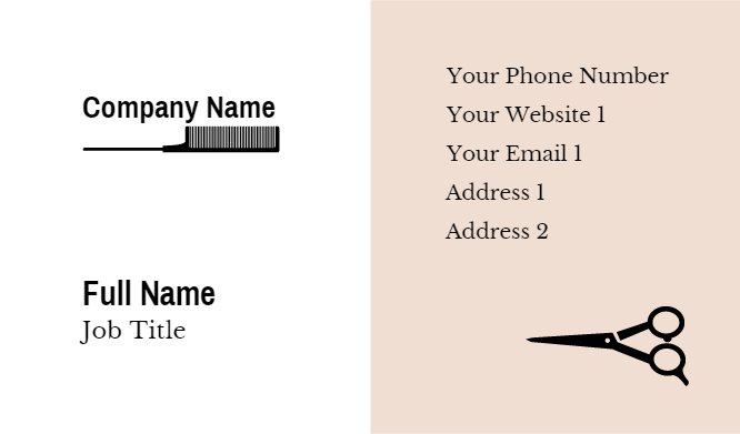 Beige comb and scissors