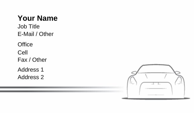 Business Card Templates - Cars, Vehicles And Service